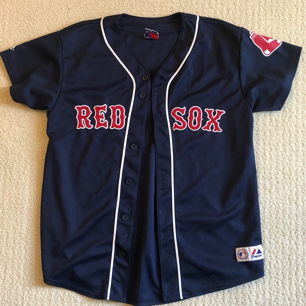 rare! red sox varitek jersey size small